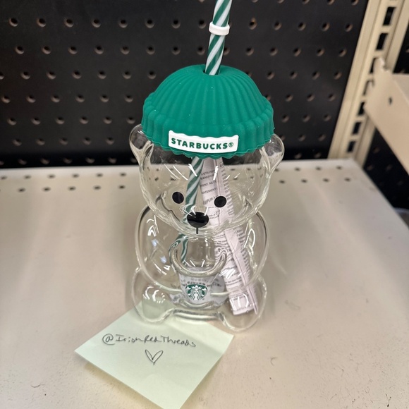 Starbucks Bearista Glass Bear Cold Cup Holiday Tumbler Honey Starbies - Picture 3 of 6
